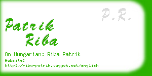 patrik riba business card